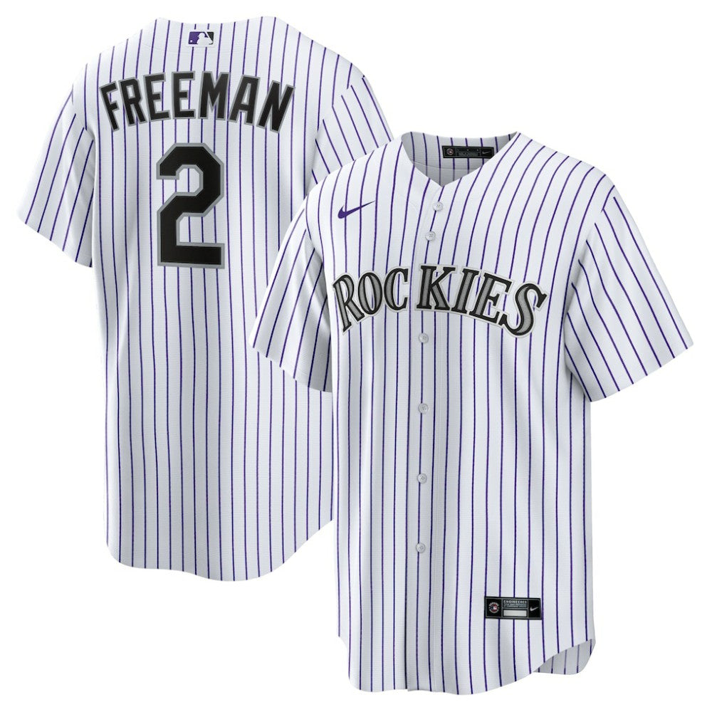 Tyler Freeman Colorado Rockies Nike Home Replica Jersey - White Jerseys