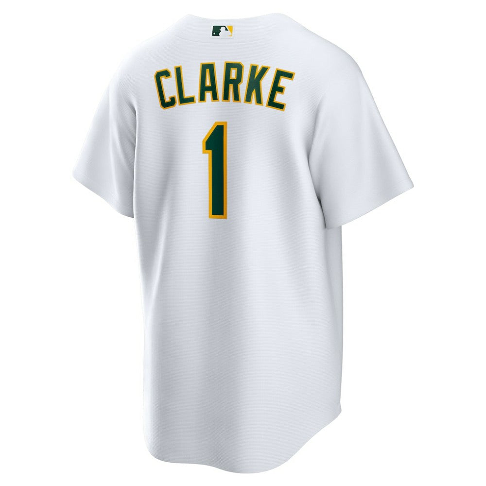 Denzel Clarke Athletics Nike Home Replica Jersey - White Jerseys