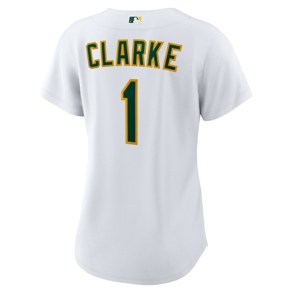 Denzel Clarke Athletics Nike Women's Home Replica Jersey - White Jerseys