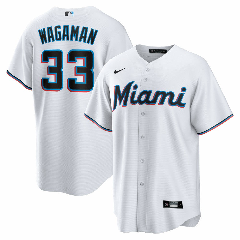 Eric Wagaman Miami Marlins Nike Home Replica Jersey - White Jerseys