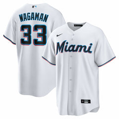 Eric Wagaman Miami Marlins Nike Home Replica Jersey - White Jerseys