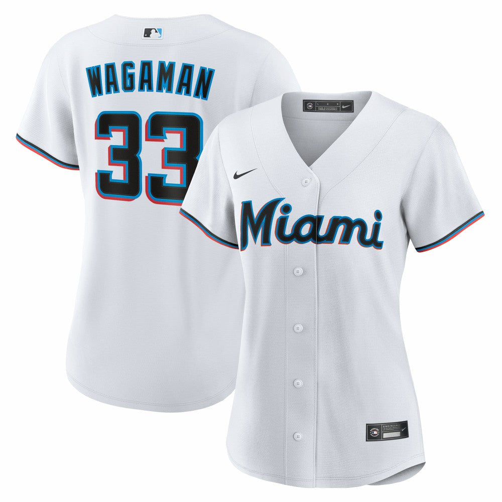 Eric Wagaman Miami Marlins Nike Women's Home Replica Jersey - White Jerseys
