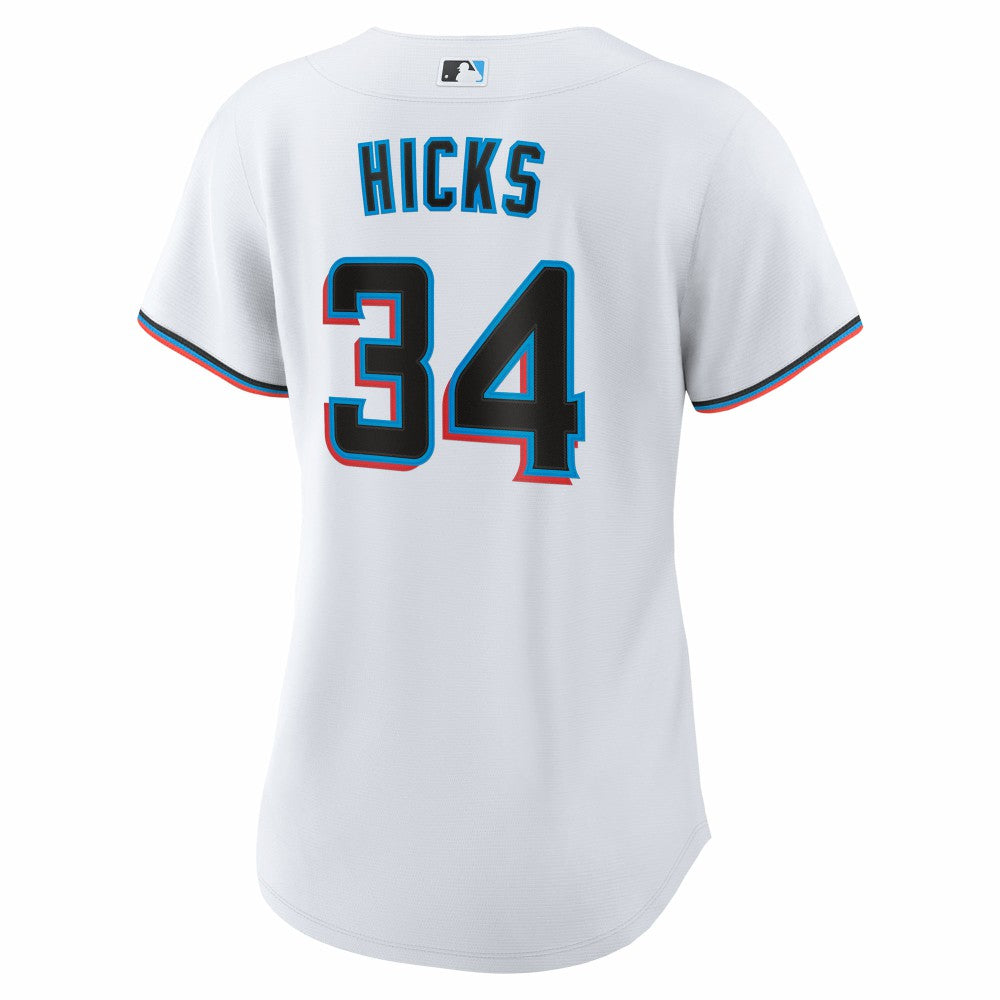 Liam Hicks Miami Marlins Nike Women's Home Replica Jersey - White Jerseys