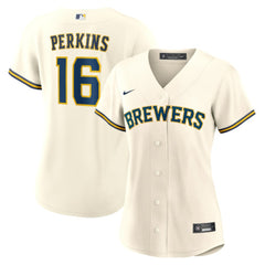 Blake Perkins Milwaukee Brewers Nike Women's Home Replica Jersey - Cream Jerseys