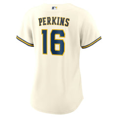 Blake Perkins Milwaukee Brewers Nike Women's Home Replica Jersey - Cream Jerseys