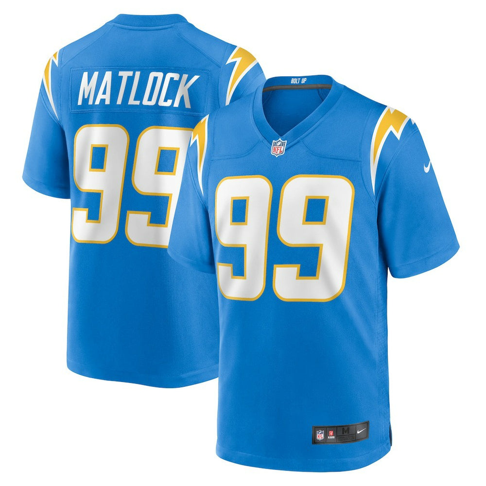 Scott Matlock Los Angeles Chargers Team Game Jersey - Powder Blue Jerseys