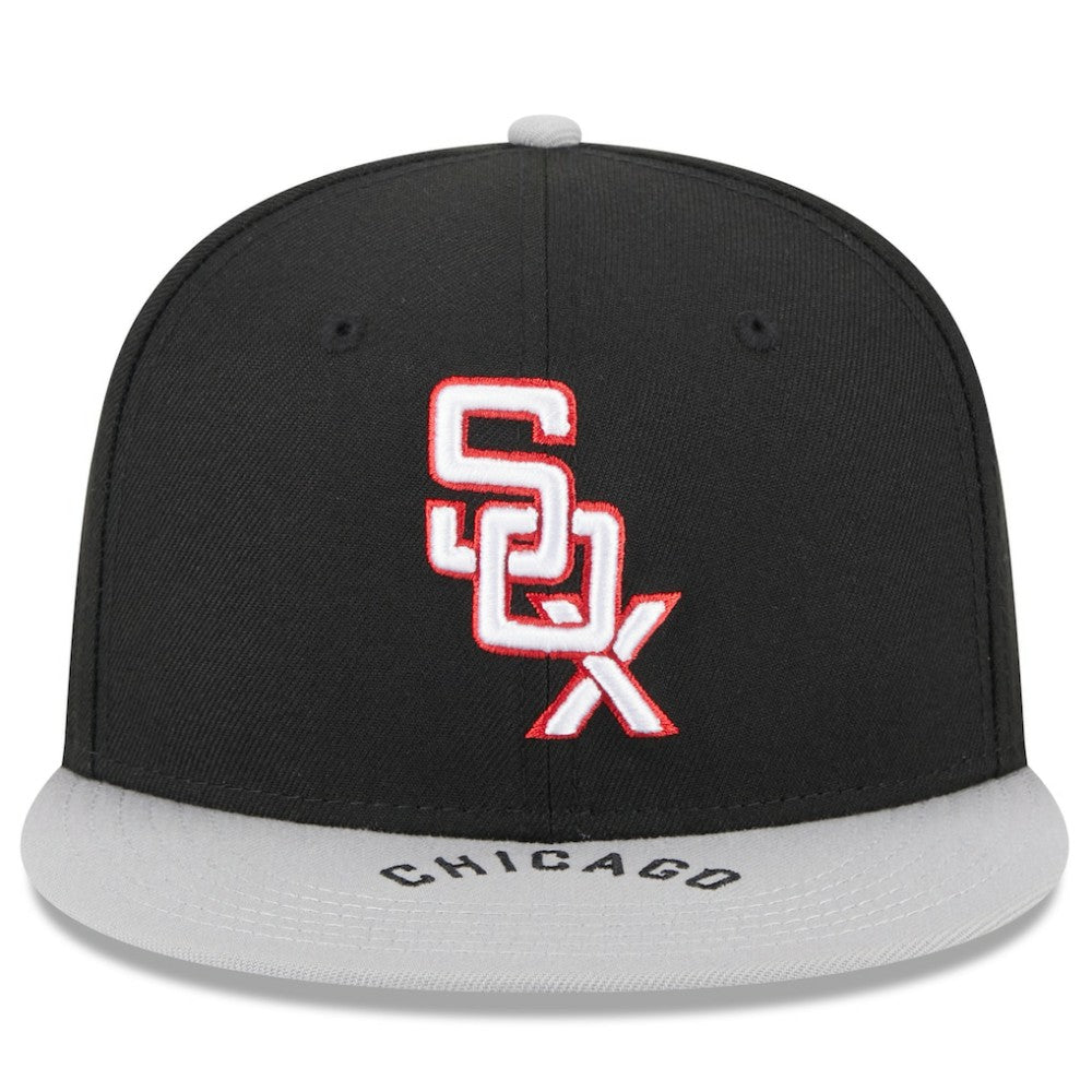 Chicago White Sox New Era On Deck 59FIFTY Fitted Hat - Black/Gray Hats