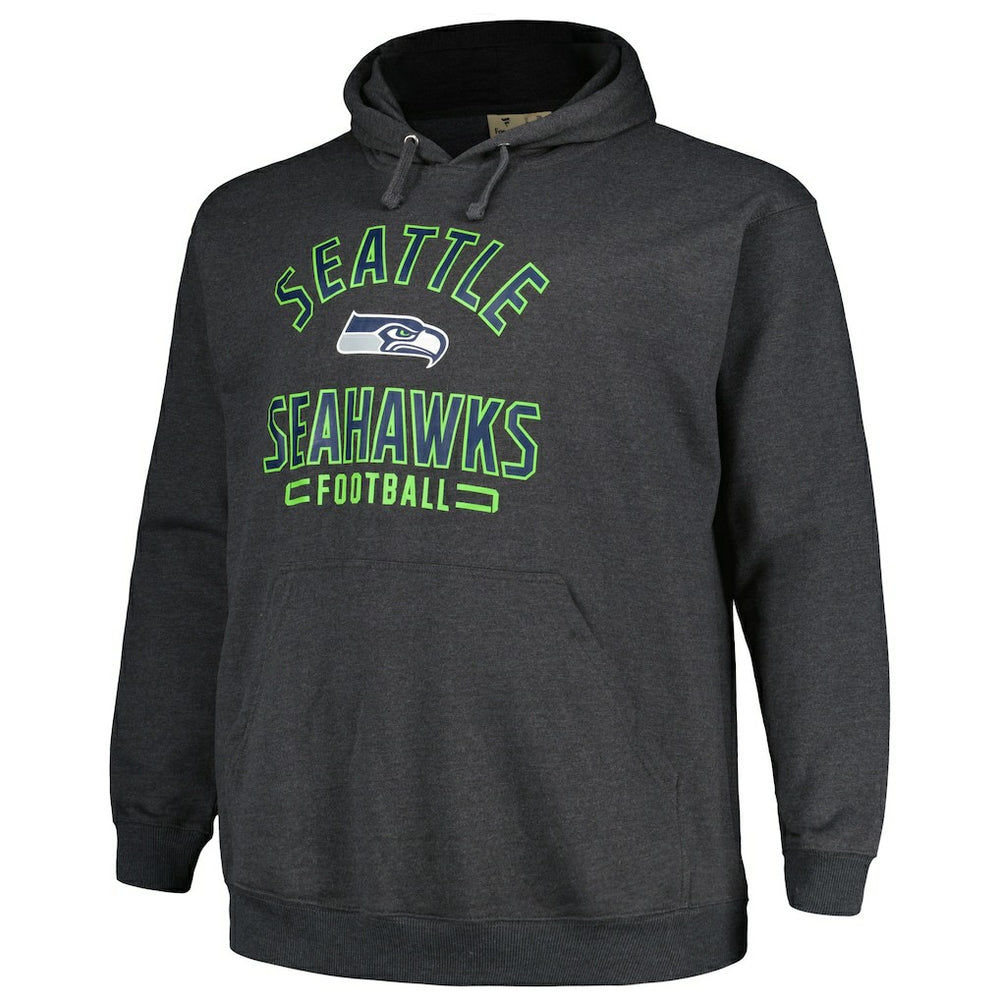 Seattle Seahawks Big & Tall Pullover Hoodie - Heather Charcoal Hoodies