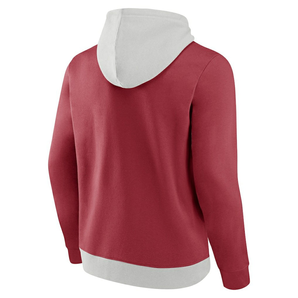 Arizona Cardinals Big & Tall Team Fleece Pullover Hoodie - Silver/Cardinal Hoodies