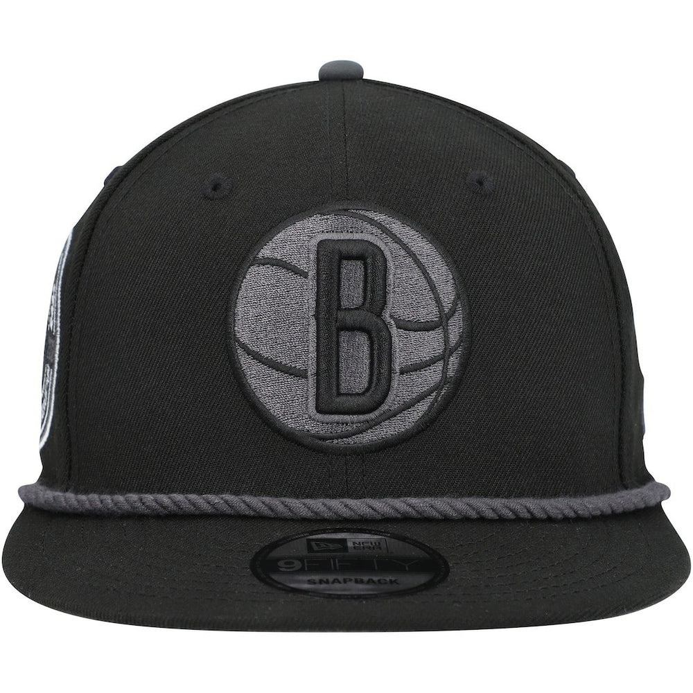 Brooklyn Nets Back Laurels 9FIFTY Snapback Hat Black - New Era