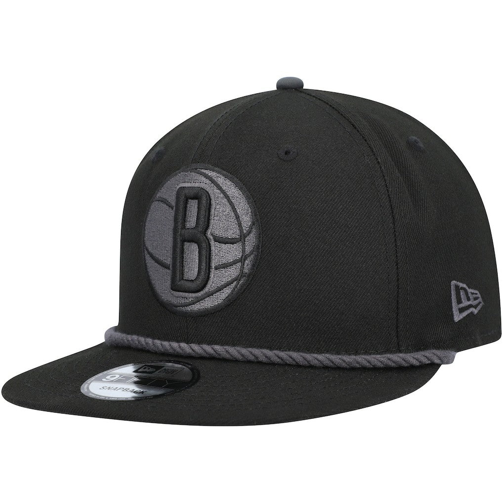 Brooklyn Nets Back Laurels 9FIFTY Snapback Hat Black - New Era