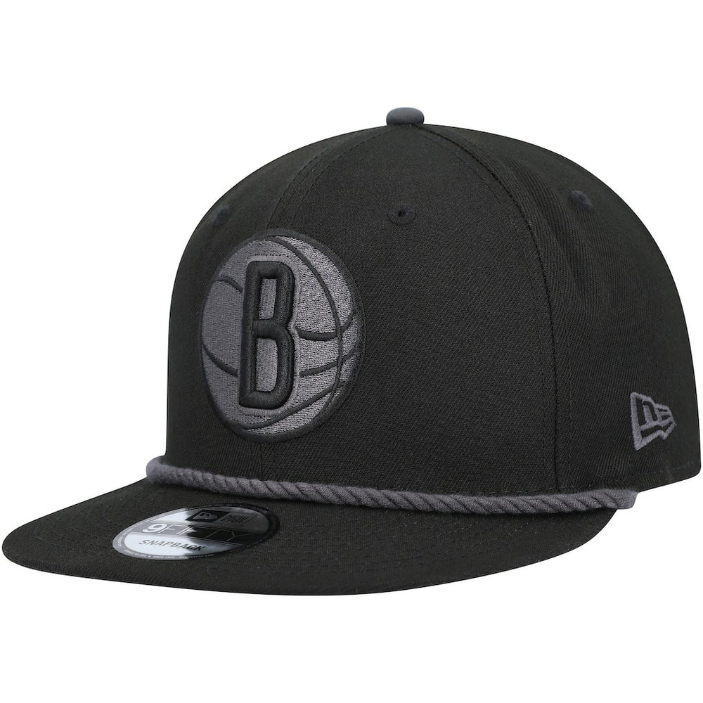 Brooklyn Nets Back Laurels 9FIFTY Snapback Hat Black - New Era