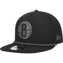 Brooklyn Nets Back Laurels 9FIFTY Snapback Hat Black - New Era
