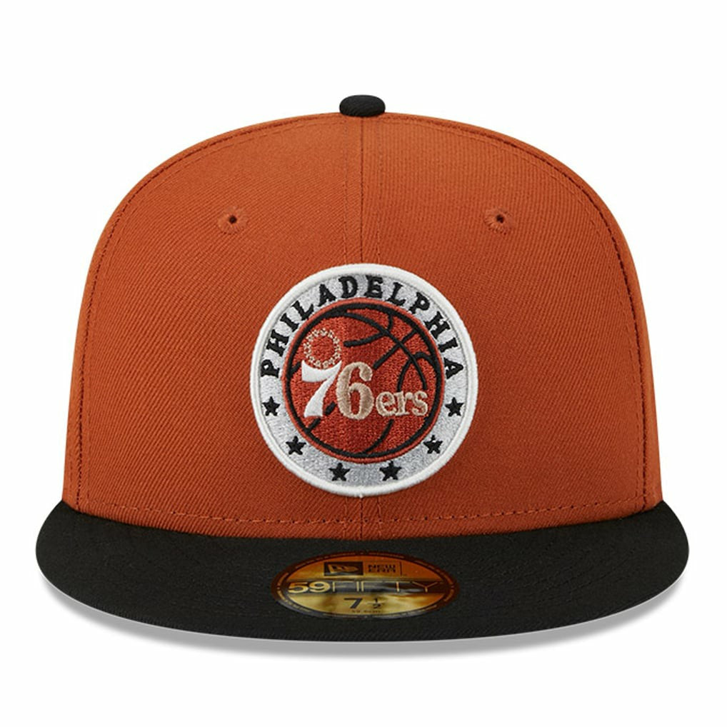 Philadelphia 76ers Two-Tone 59FIFTY Fitted Hat Rust/Black - New Era