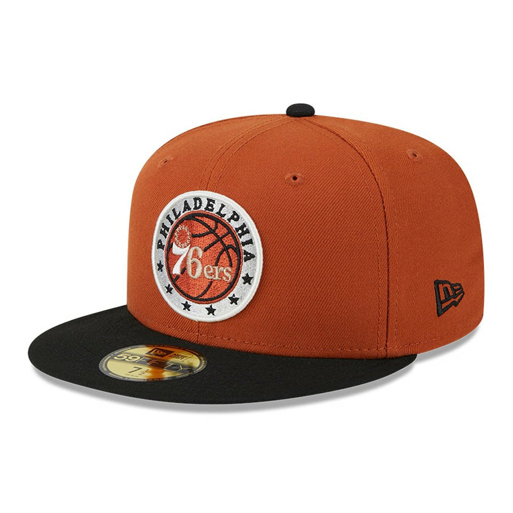 Philadelphia 76ers Two-Tone 59FIFTY Fitted Hat Rust/Black - New Era