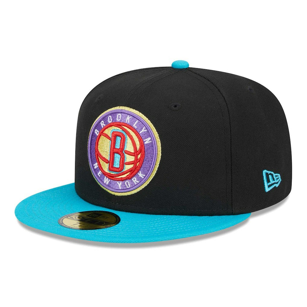 Brooklyn Nets Arcade Scheme 59FIFTY Fitted Hat Black/Turquoise - New Era