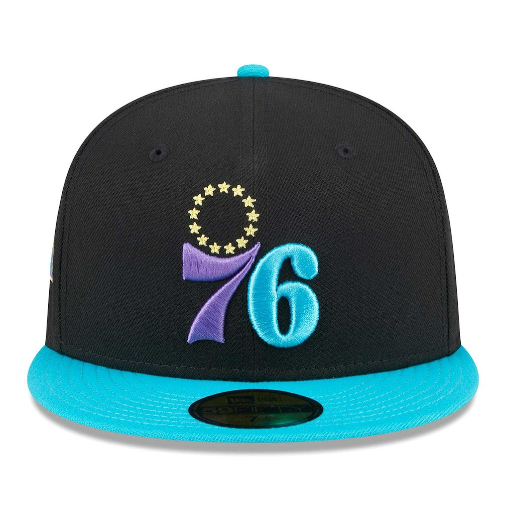 Philadelphia 76ers Arcade Scheme 59FIFTY Fitted Hat Black/Turquoise - New Era outlet