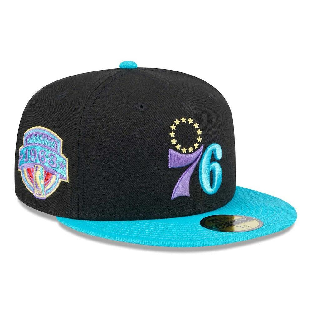 Philadelphia 76ers Arcade Scheme 59FIFTY Fitted Hat Black/Turquoise - New Era outlet