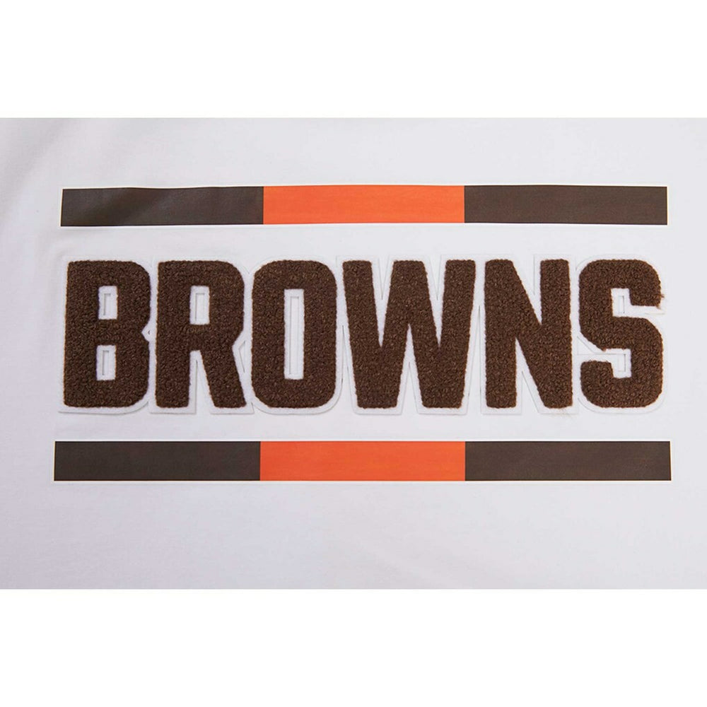 Cleveland Browns Pro Standard Women's New Helmet Capsule Cropped T-Shirt - White T-shirts