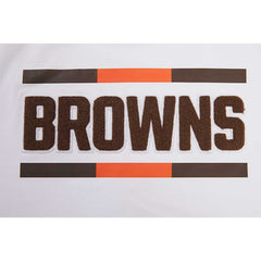 Cleveland Browns Pro Standard Women's New Helmet Capsule Cropped T-Shirt - White T-shirts