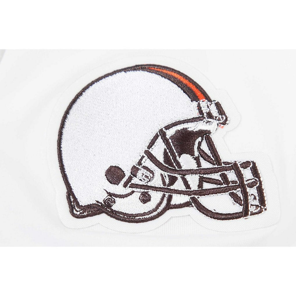 Cleveland Browns Pro Standard Women's New Helmet Capsule Cropped T-Shirt - White T-shirts