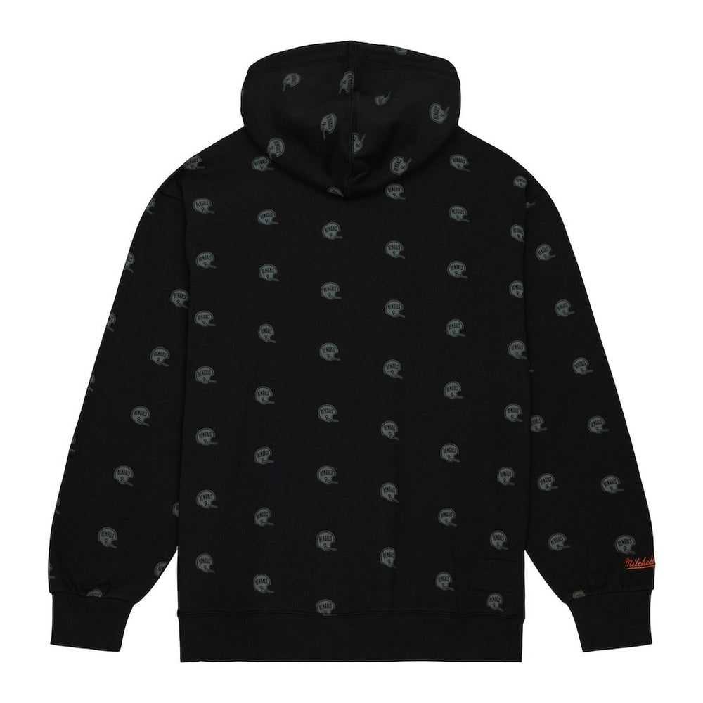 Cincinnati Bengals Allover Print Fleece Pullover Hoodie - Black Hoodies