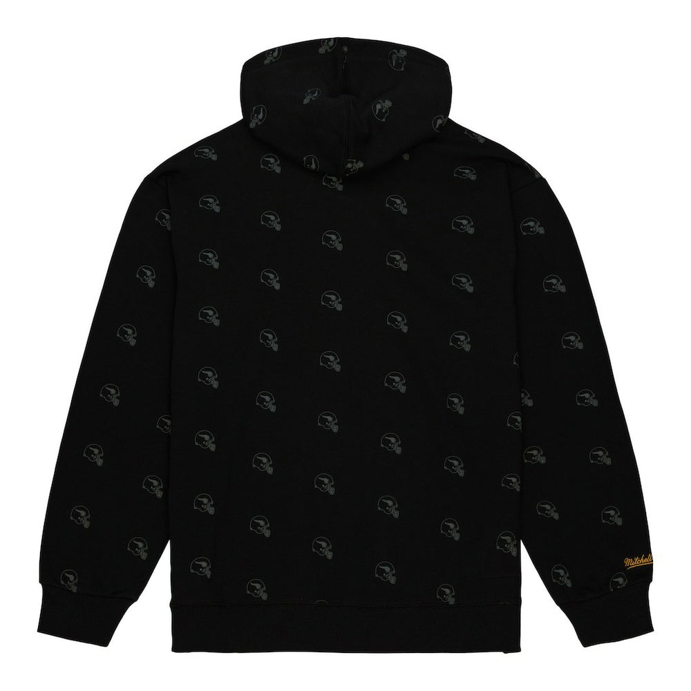 Minnesota Vikings Allover Print Fleece Pullover Hoodie - Black Hoodies