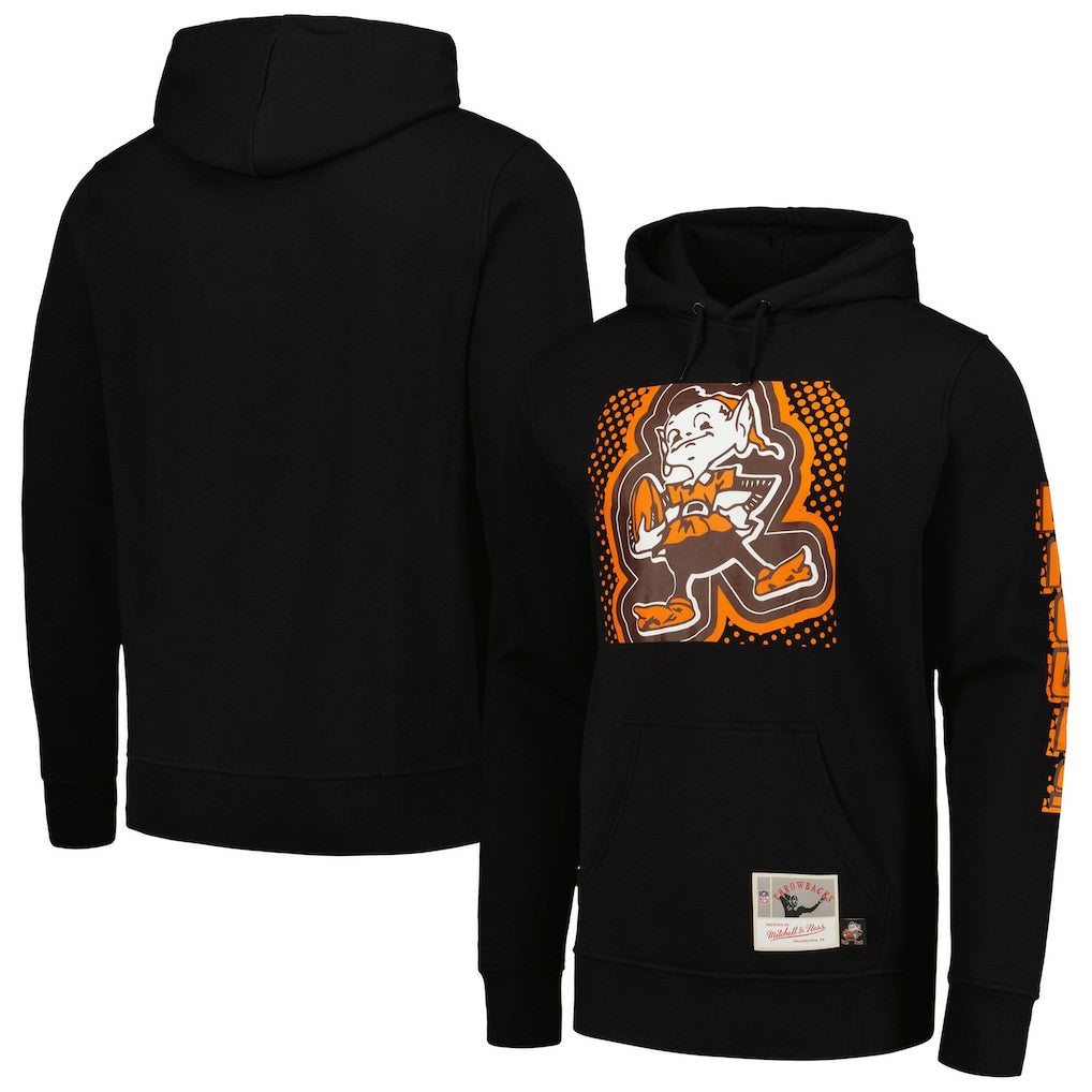 Cleveland Browns Gridiron Classics Big Face 7.0 Pullover Hoodie - Black Hoodies