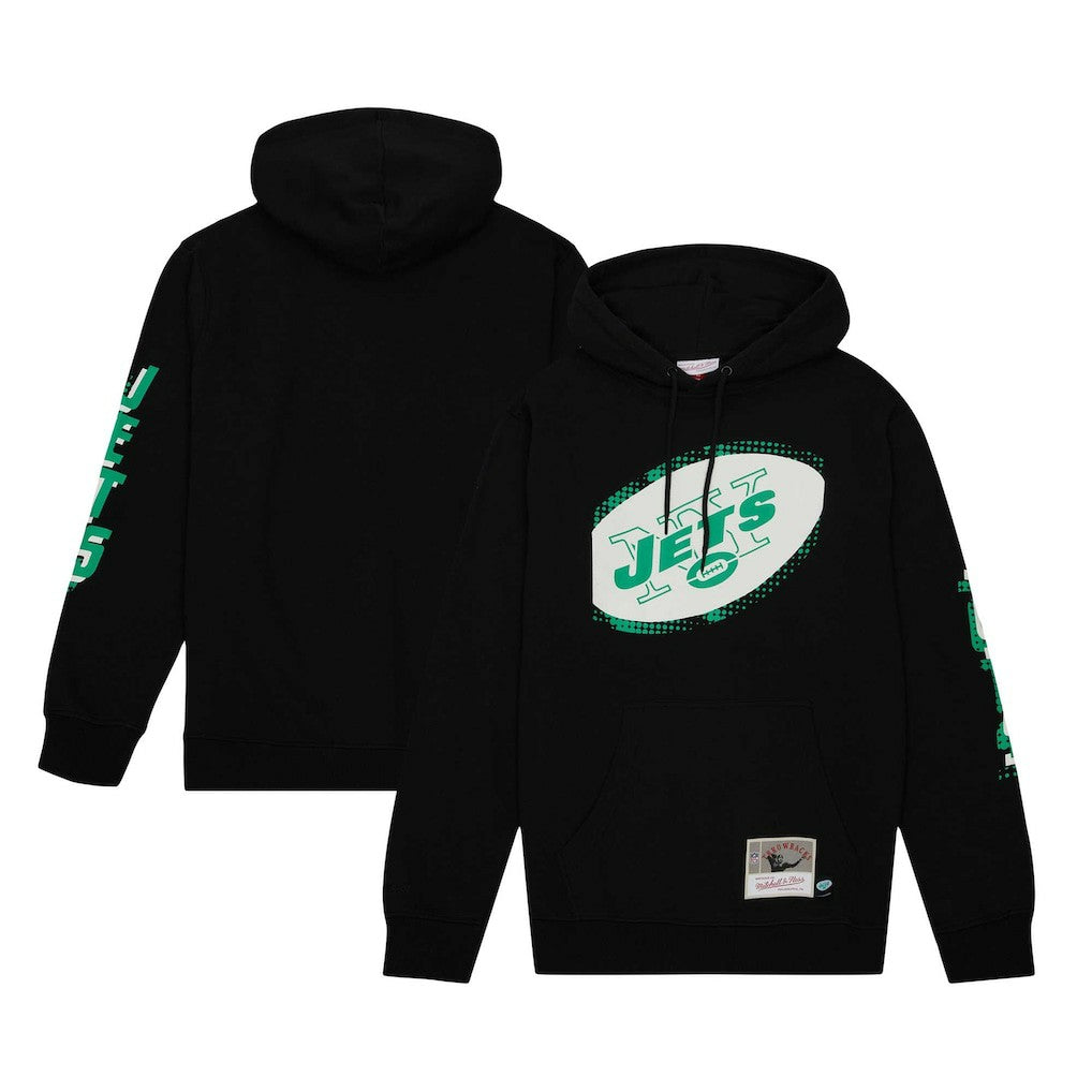 New York Jets Gridiron Classics Big Face 7.0 Pullover Hoodie - Black Hoodies
