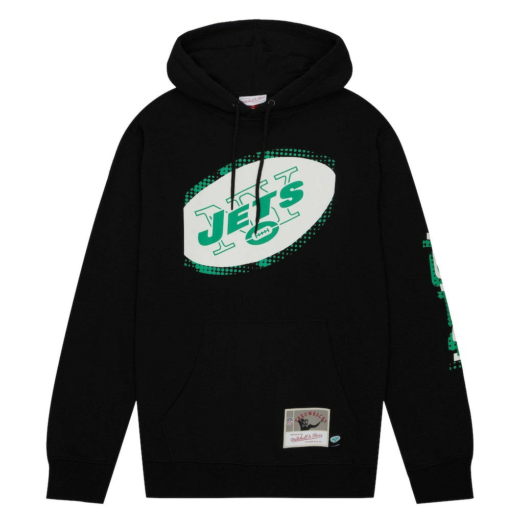 New York Jets Gridiron Classics Big Face 7.0 Pullover Hoodie - Black Hoodies