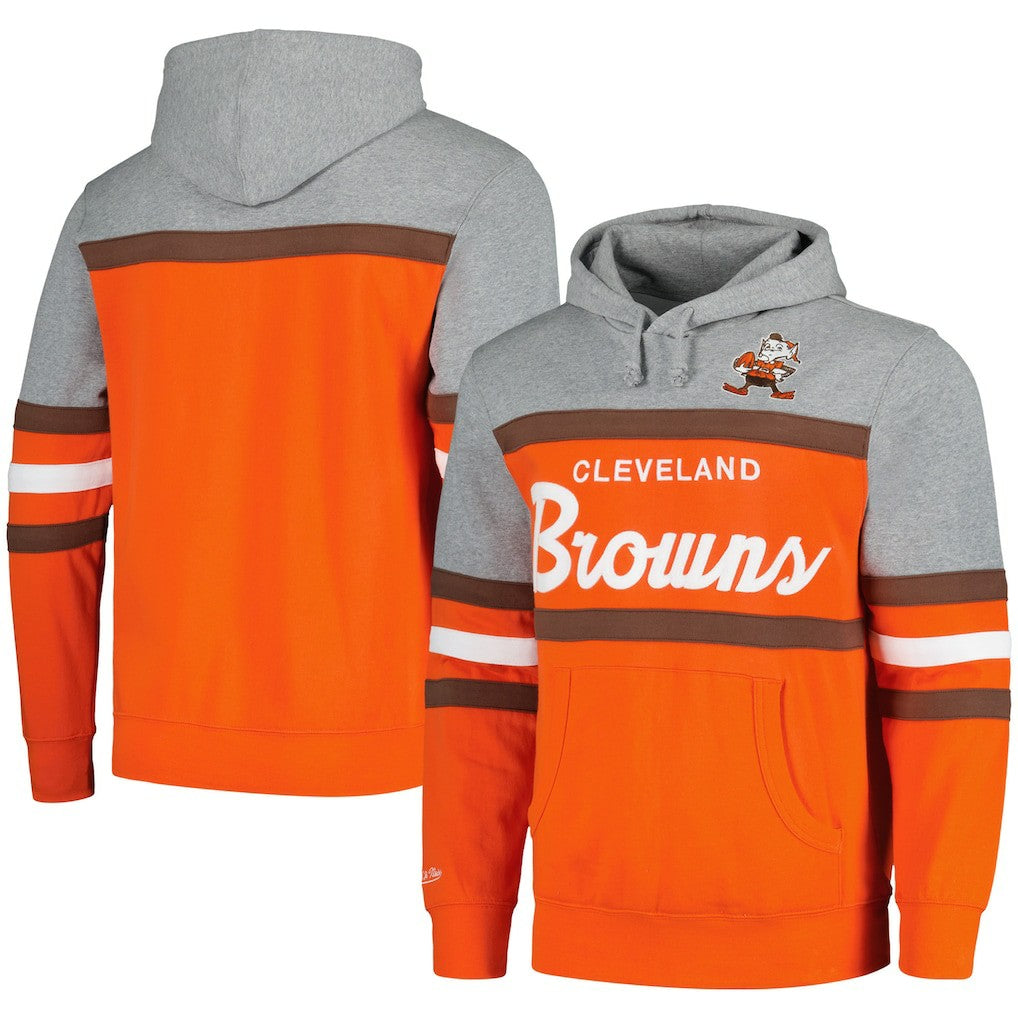 Cleveland Browns Head Coach Pullover Hoodie - Orange/Heather Gray Hoodies
