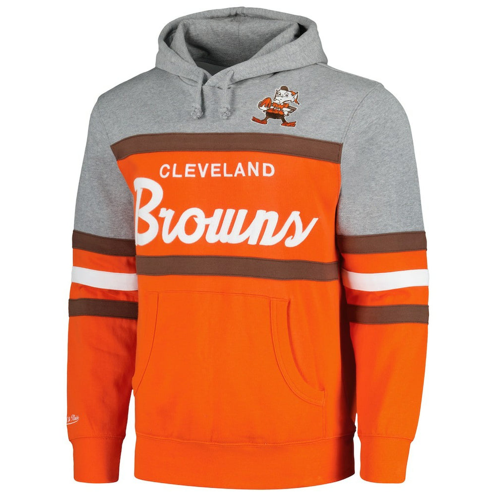 Cleveland Browns Head Coach Pullover Hoodie - Orange/Heather Gray Hoodies