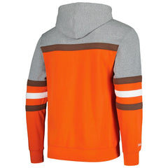 Cleveland Browns Head Coach Pullover Hoodie - Orange/Heather Gray Hoodies