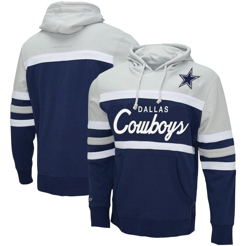 Dallas Cowboys Head Coach Pullover Hoodie - Navy/Heather Gray Hoodies