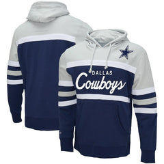 Dallas Cowboys Head Coach Pullover Hoodie - Navy/Heather Gray Hoodies
