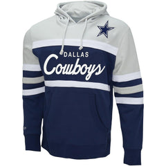 Dallas Cowboys Head Coach Pullover Hoodie - Navy/Heather Gray Hoodies