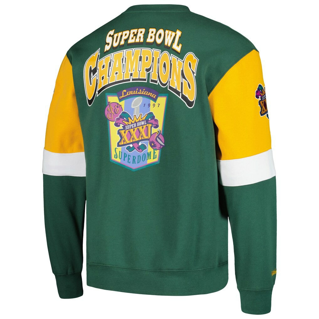 Green Bay Packers Gridiron Classics Allover 3.0 Pullover Sweatshirt - Green Pullover