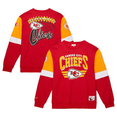 Kansas City Chiefs Gridiron Classics Allover 3.0 Pullover Sweatshirt - Scarlet Pullover