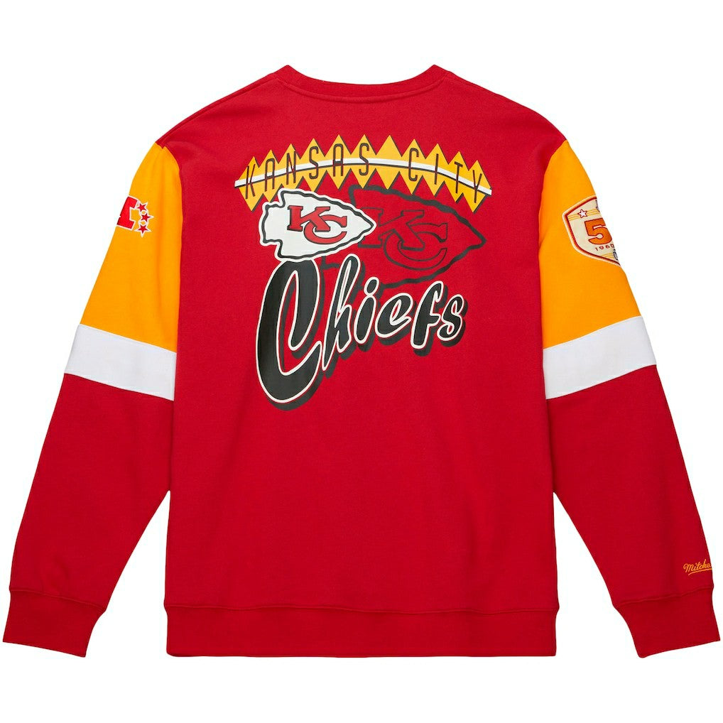 Kansas City Chiefs Gridiron Classics Allover 3.0 Pullover Sweatshirt - Scarlet Pullover