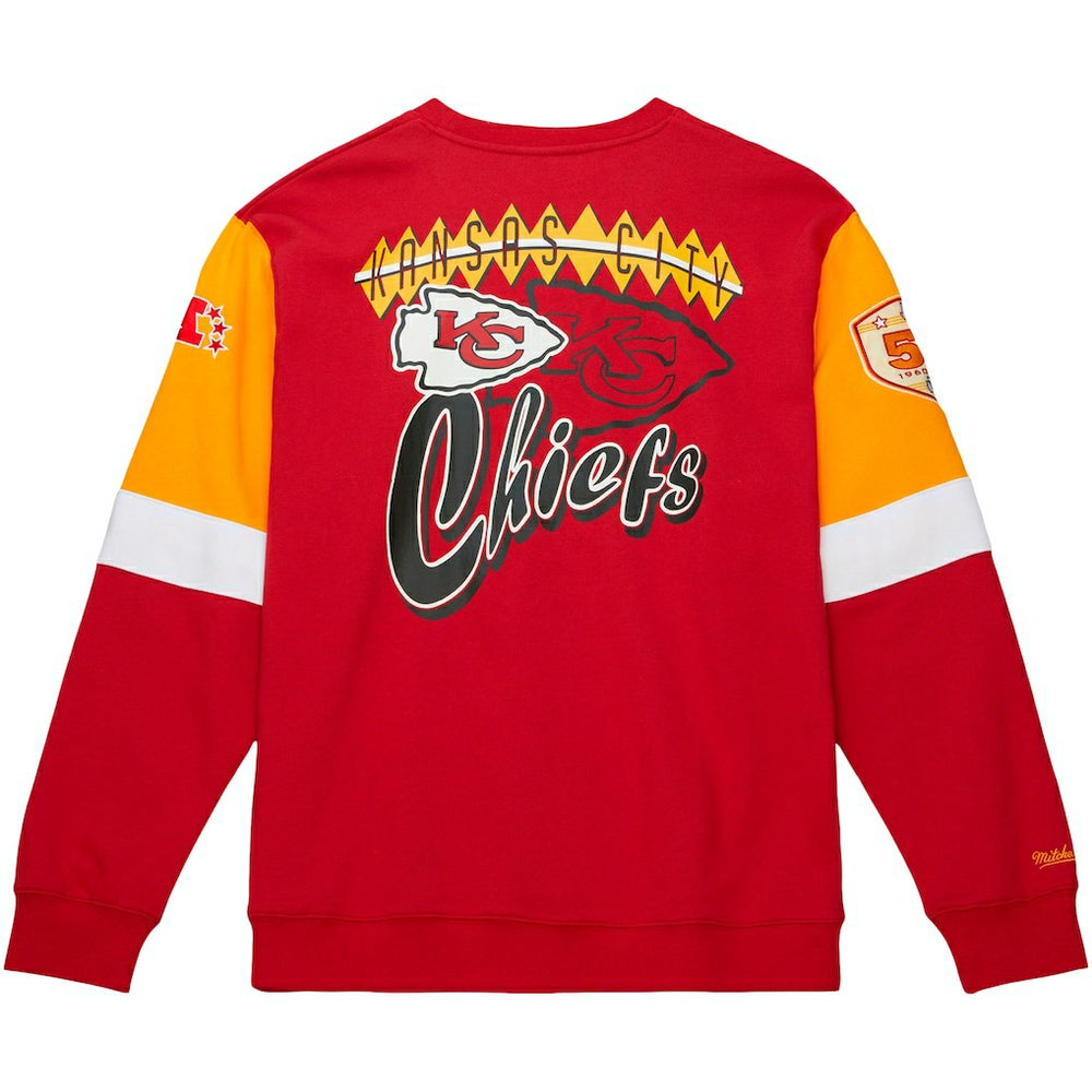 Kansas City Chiefs Gridiron Classics Allover 3.0 Pullover Sweatshirt - Scarlet Pullover