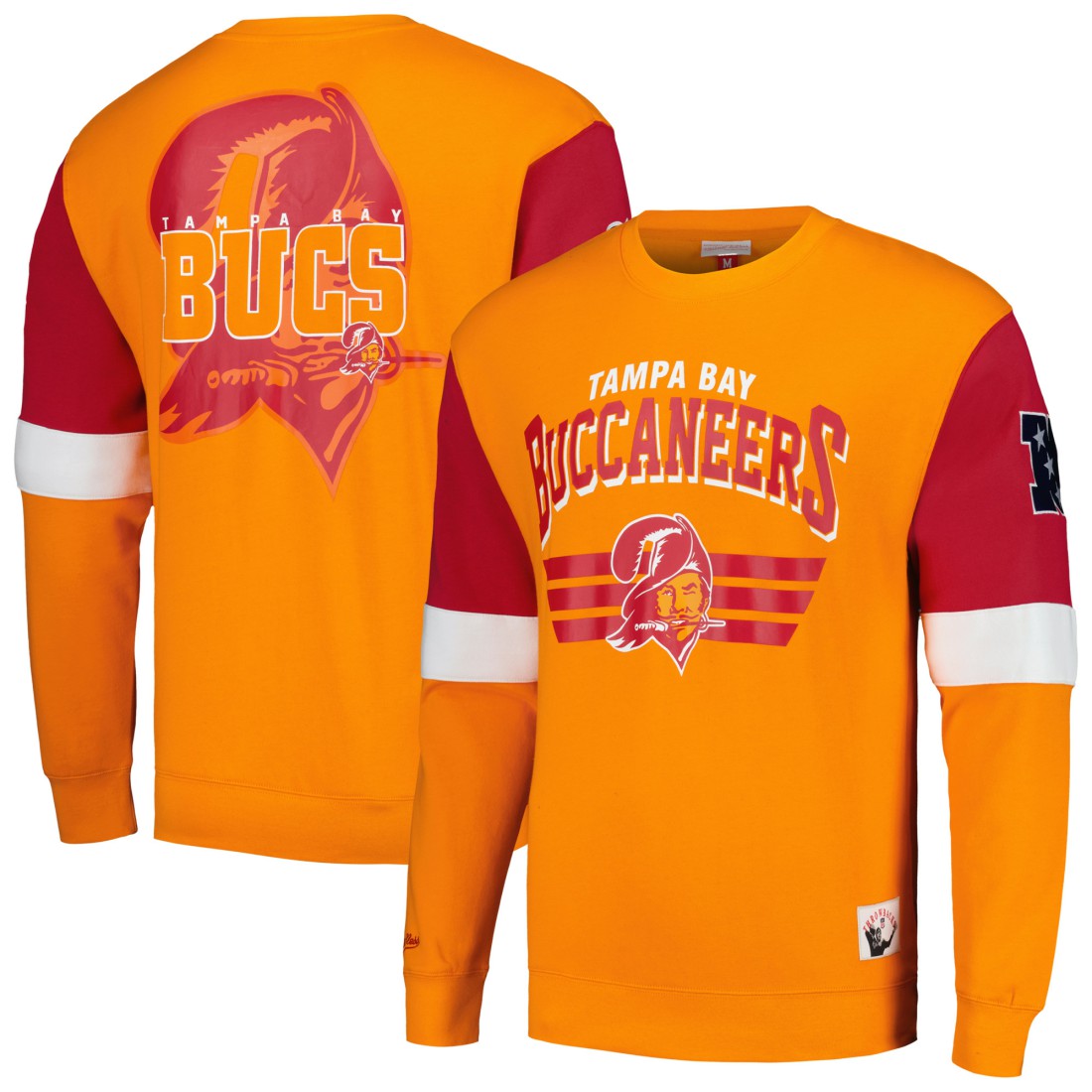 Tampa Bay Buccaneers Gridiron Classics Allover 3.0 Pullover Sweatshirt - Orange Pullover