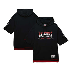 Atlanta Falcons Pre-Game Short Sleeve Pullover Hoodie - Black Hoodies