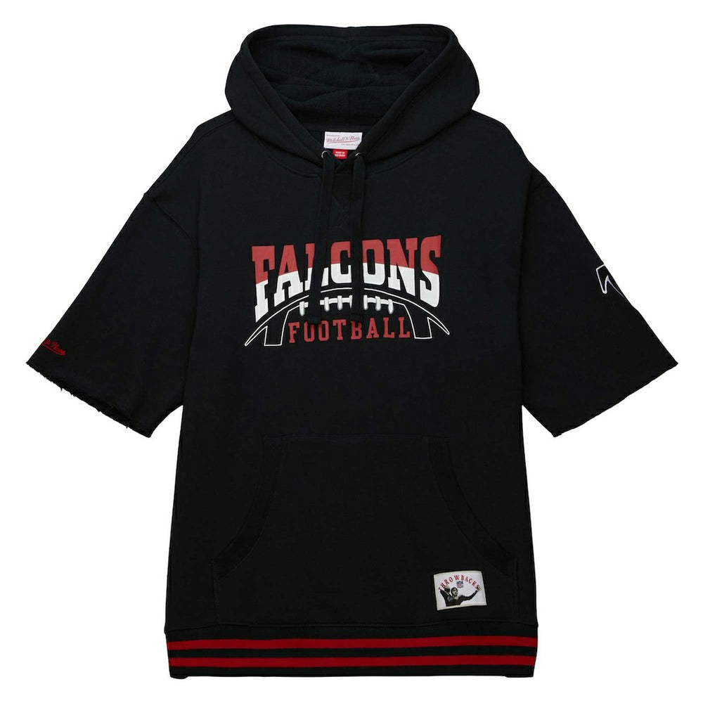 Atlanta Falcons Pre-Game Short Sleeve Pullover Hoodie - Black Hoodies