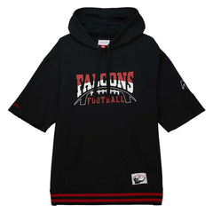 Atlanta Falcons Pre-Game Short Sleeve Pullover Hoodie - Black Hoodies