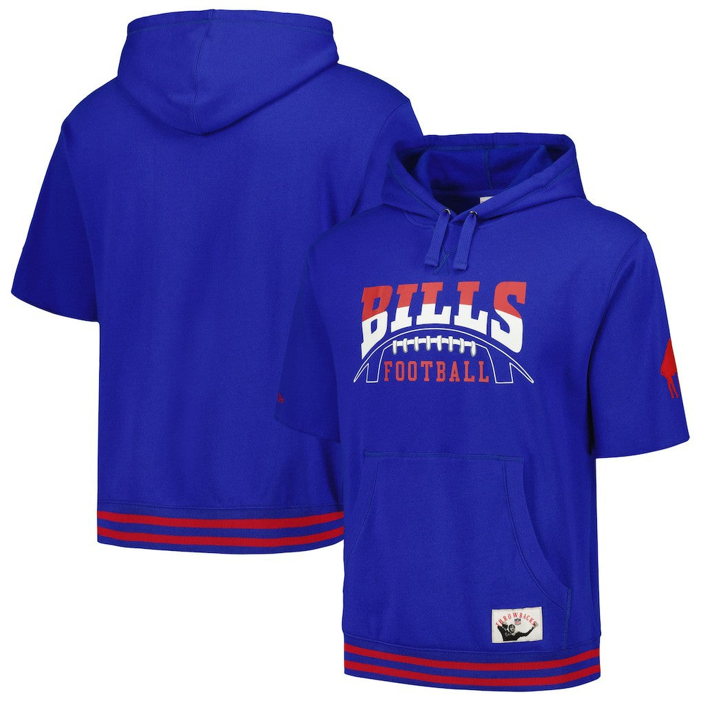 Buffalo Bills Pre-Game Short Sleeve Pullover Hoodie - Royal Hoodies