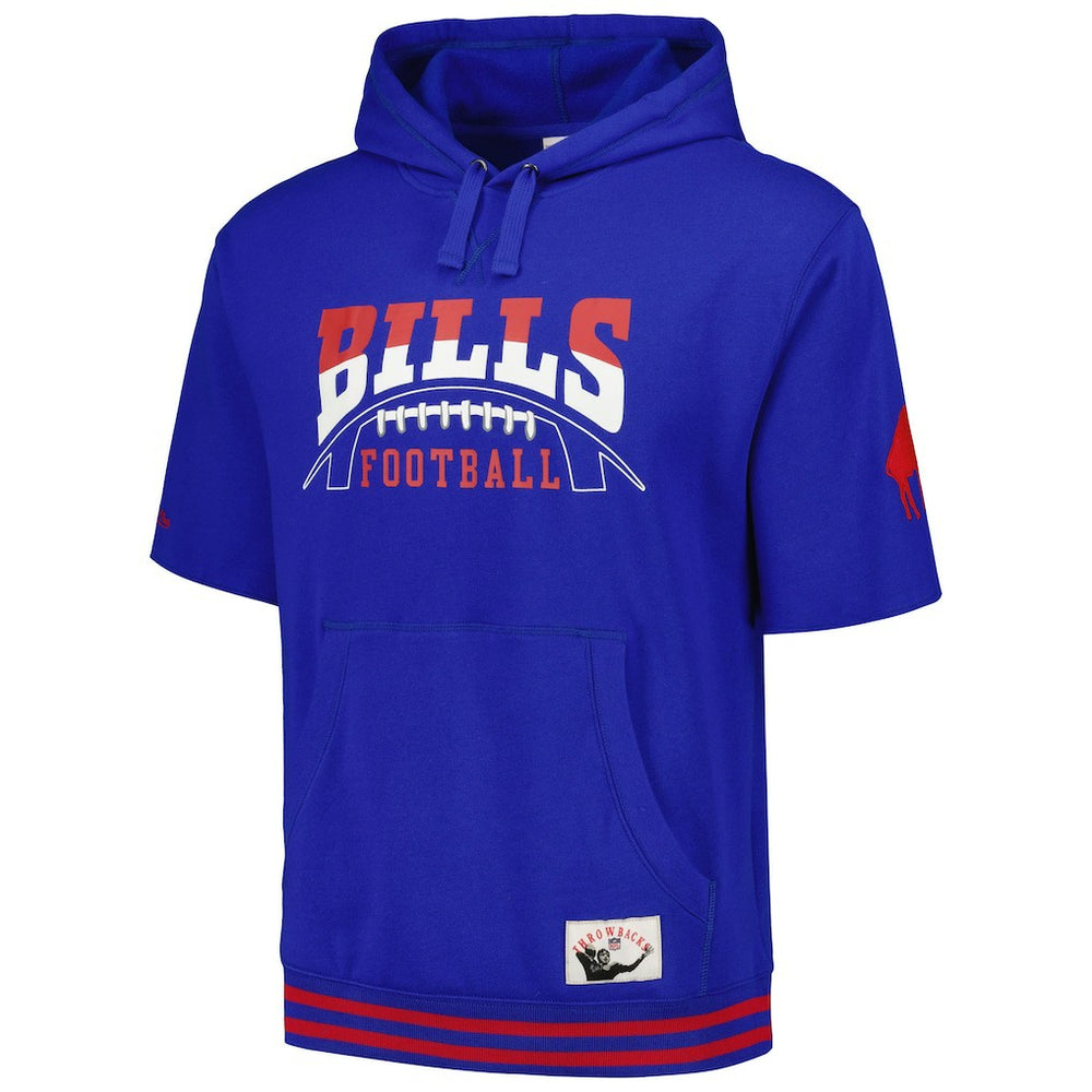 Buffalo Bills Pre-Game Short Sleeve Pullover Hoodie - Royal Hoodies