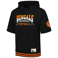 Cincinnati Bengals Pre-Game Short Sleeve Pullover Hoodie - Black Hoodies
