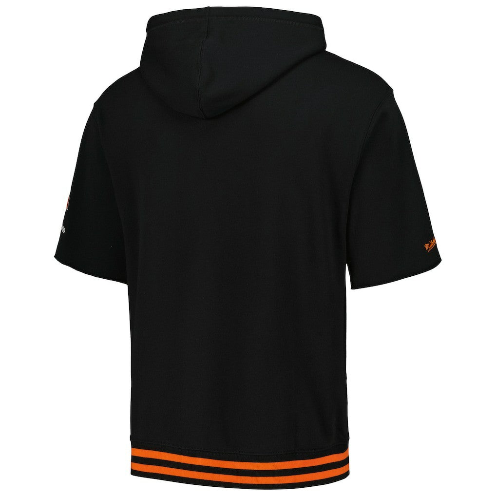 Cincinnati Bengals Pre-Game Short Sleeve Pullover Hoodie - Black Hoodies