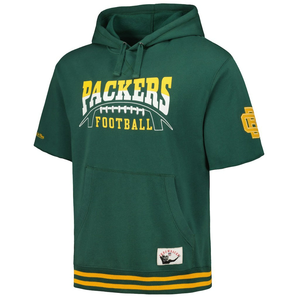Green Bay Packers Pre-Game Short Sleeve Pullover Hoodie - Green Hoodies