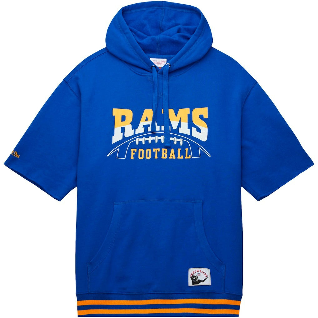 Los Angeles Rams Pre-Game Short Sleeve Pullover Hoodie - Royal Hoodies